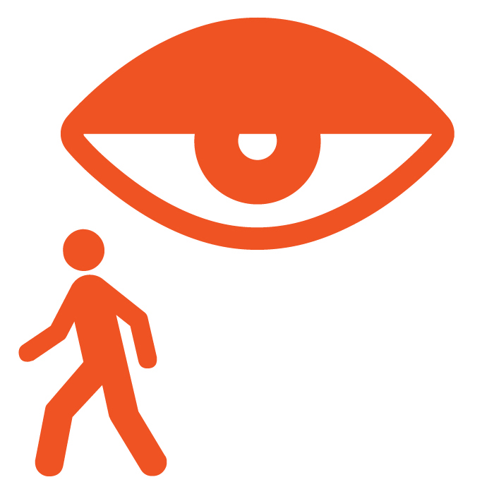 icon of eye watching a person