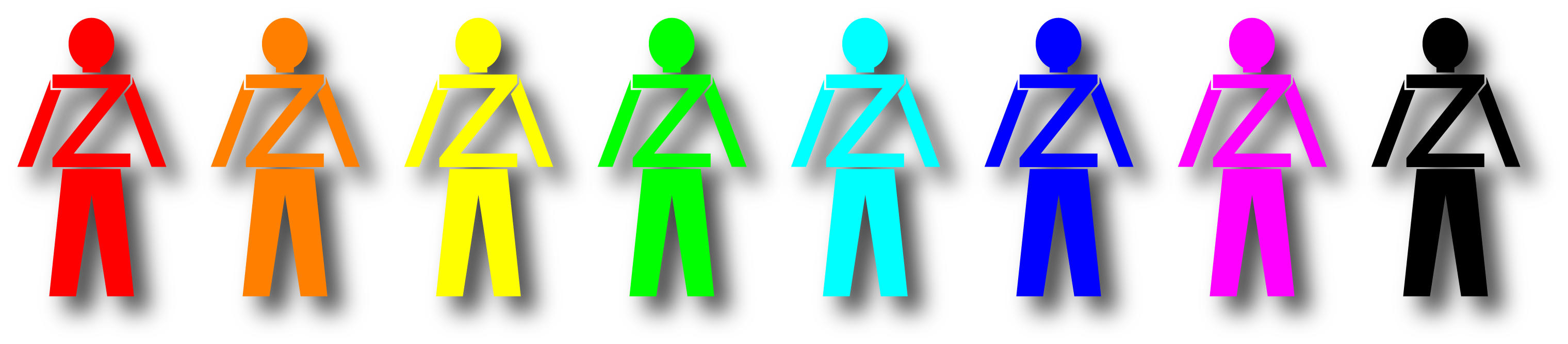 illustration of employees in different colors each with a Z across their chests to indicate GenZ