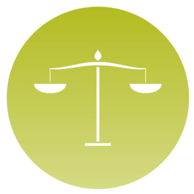 icon symbol showing the scales of justice