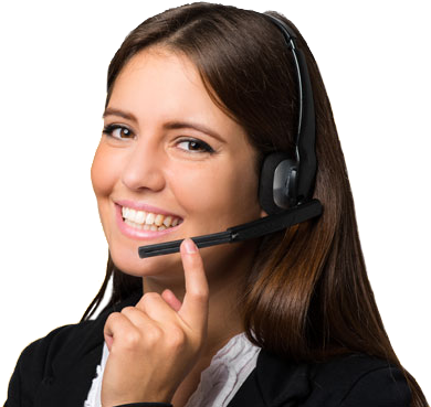 photo of TPG HR Services respresentative talking on a headset