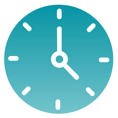 icon symbol showing of a clock